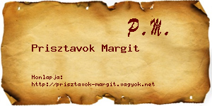 Prisztavok Margit névjegykártya