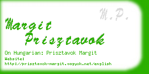 margit prisztavok business card